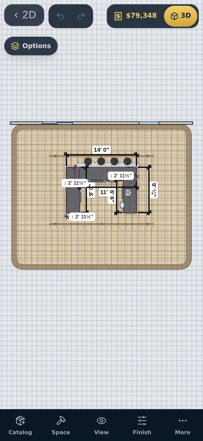 Send a customer the kitchen to rearrange — and keep your original