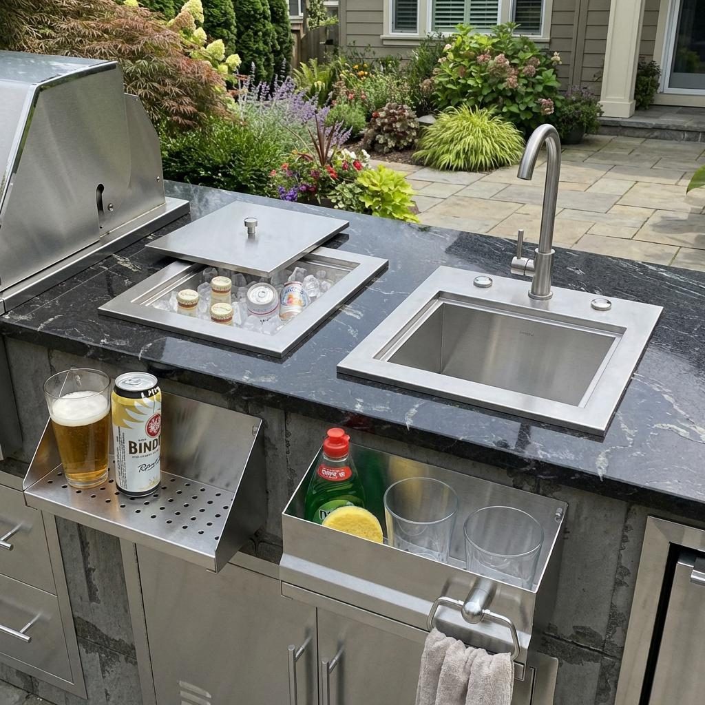 Outdoor appliance stations and refrigeration