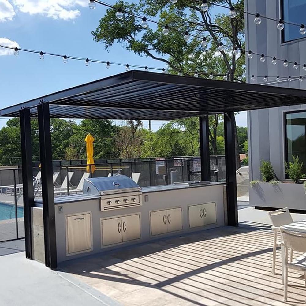 Classic series flush stainless outdoor cabinets